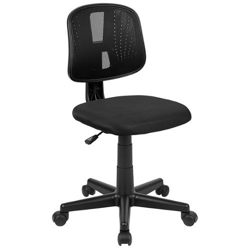 Flash Furniture - Flash Fundamentals Contemporary Mesh Swivel Office Chair - Black