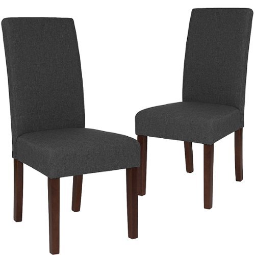 Flash Furniture - Greenwich Dining Chair (Set of 2) - Gray Fabric