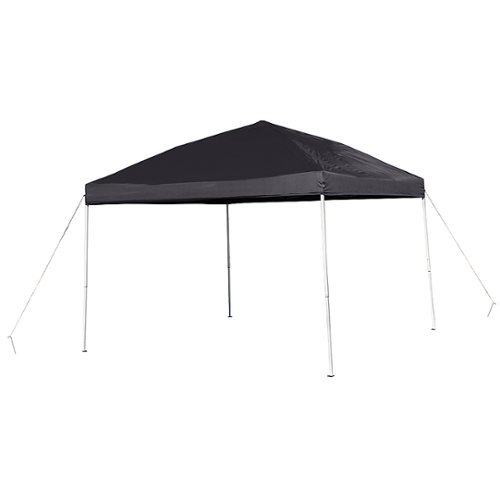 Flash Furniture - Harris 10'x10' Weather Resistant Easy Up Event Straight Leg Instant Canopy Tent - Black