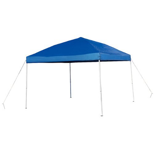 Flash Furniture - Harris 10'x10' Weather Resistant Easy Up Event Straight Leg Instant Canopy Tent - Blue