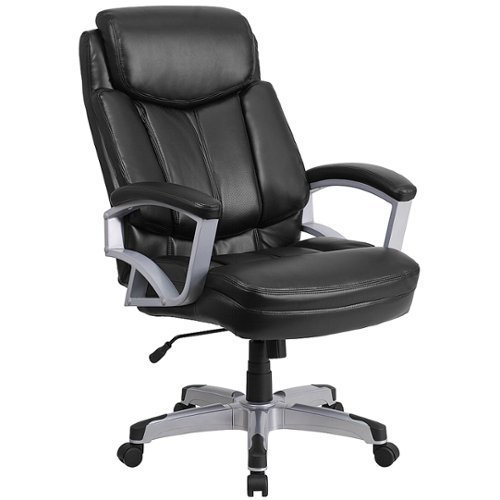 Flash Furniture - Hercules Big & Tall 500 lb. Rated Executive Ergonomic Office Chair - Black LeatherSoft