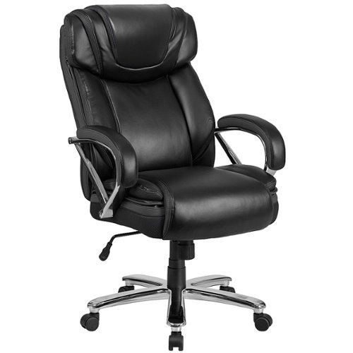 Flash Furniture - Hercules Big & Tall 500 lb. Rated LeatherSoft Swivel Office Chair w/Extra Wide Seat - Black