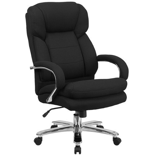 Flash Furniture - Hercules Contemporary Fabric 24/7 Big & Tall Swivel Erogonomic Office Chair - Black Fabric