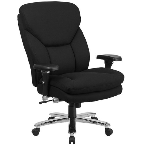 Flash Furniture - Hercules Contemporary Fabric 24/7 Big & Tall Swivel Plush Office Chair - Black Fabric