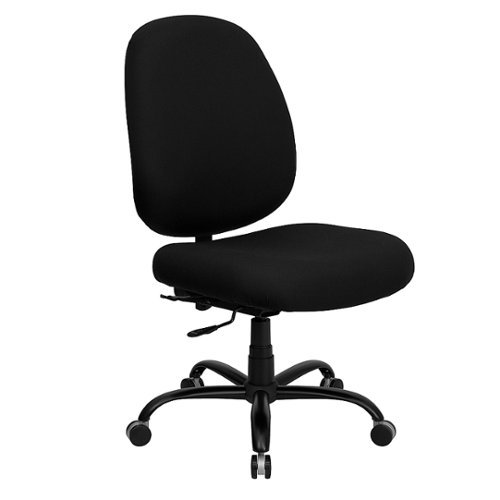 Flash Furniture - Hercules Contemporary Fabric Big & Tall Swivel Ergonomic High Back Office Chair - Black