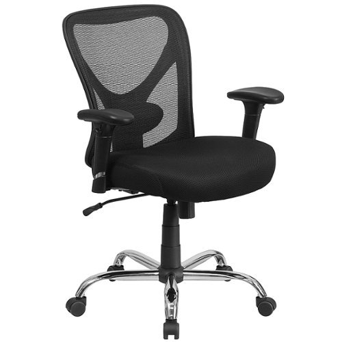 Flash Furniture - Hercules Contemporary Mesh Big & Tall Swivel Office Chair - Black