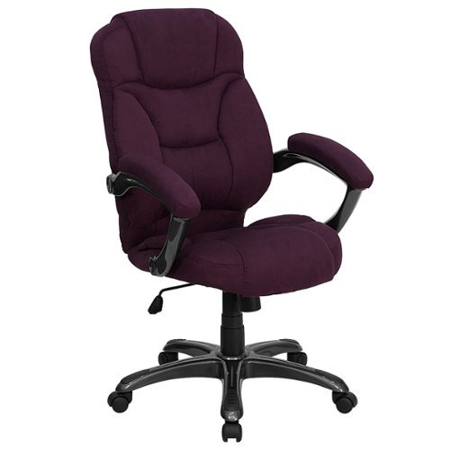 Flash Furniture - Jessie Contemporary Fabric Swivel Office Chair - Grape Microfiber