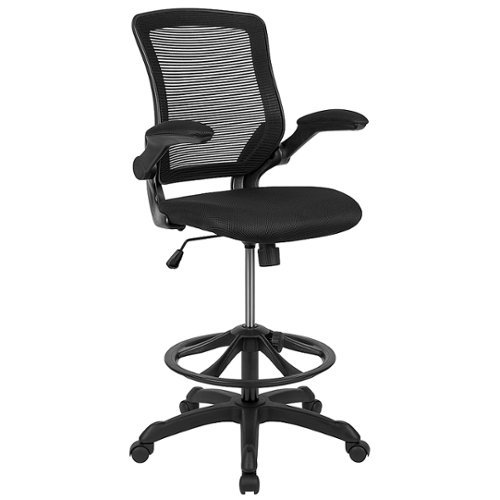 Flash Furniture - Kale Contemporary Mesh Drafting Stool - Black