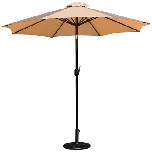 Flash Furniture - Kona Patio Umbrella and Base - Tan