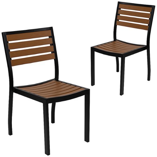 Flash Furniture - Lark Patio Chair (set of 2) - Teak