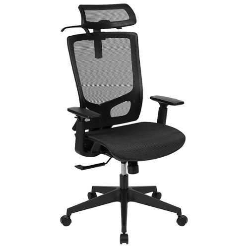 Flash Furniture - Layla Contemporary Mesh Executive Swivel Office Chair - Black