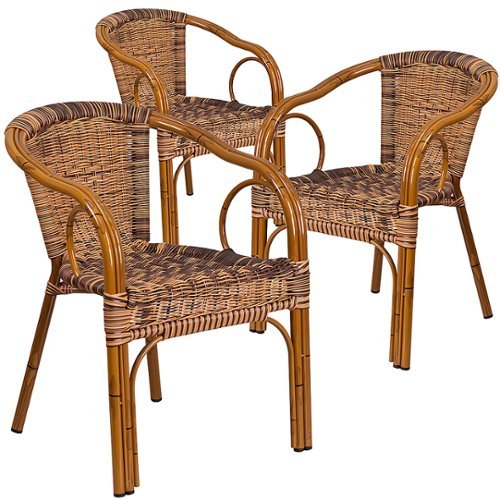 Flash Furniture - Lila Patio Chair (set of 3) - Brown