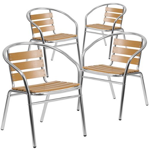 Flash Furniture - Lila Patio Chair (set of 4) - Aluminum