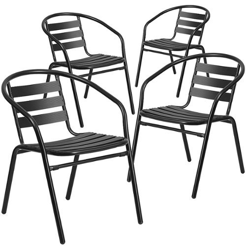 Flash Furniture - Lila Patio Chair (set of 4) - Black