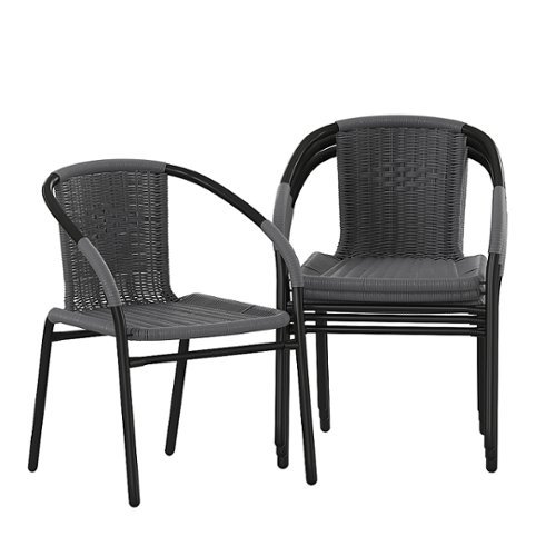 Flash Furniture - Lila Patio Chair (set of 4) - Gray