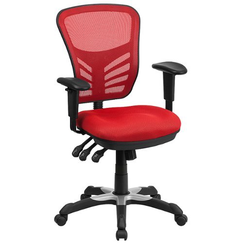 Flash Furniture - Nicholas Contemporary Mesh Executive Swivel Office Chair - Red