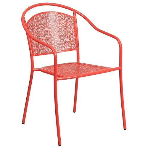 Flash Furniture - Oia Patio Chair - Coral