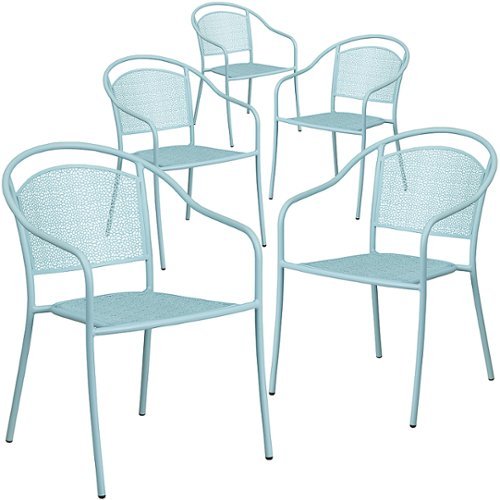 Flash Furniture - Oia Patio Chair (set of 5) - Sky Blue