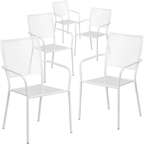 Flash Furniture - Oia Patio Chair (set of 5) - White