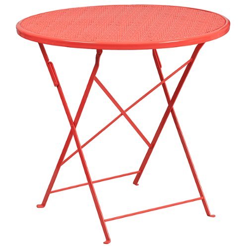 Flash Furniture - Oia Round Contemporary Patio Table - Coral