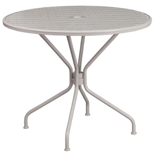 Flash Furniture - Oia Round Contemporary Patio Table - Light Gray