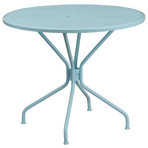 Flash Furniture - Oia Round Contemporary Patio Table - Sky Blue