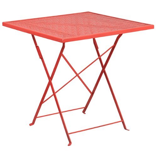 Flash Furniture - Oia Square Contemporary Patio Table - Coral