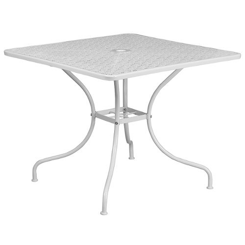 Flash Furniture - Oia Square Contemporary Patio Table - White