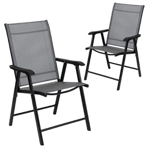 Flash Furniture - Paladin Patio Chair (set of 2) - Gray