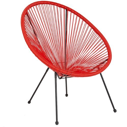 Flash Furniture - Valencia Oval Comfort Take Ten Contemporary Bungee Bungee Chair - Red