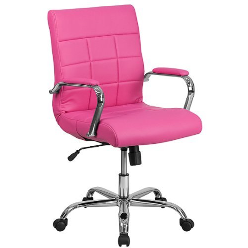 Flash Furniture - Vivian Contemporary Vinyl Executive Swivel Office Chair - Pink