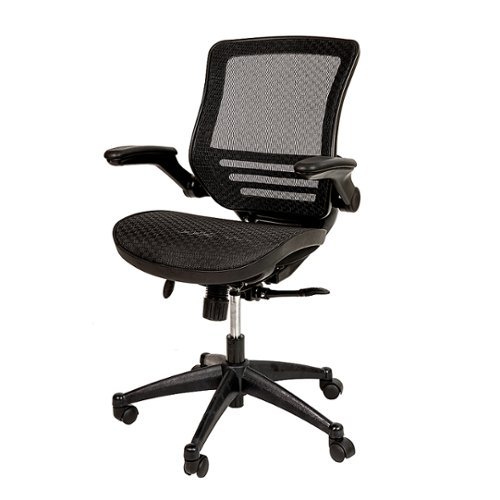 Flash Furniture - Warfield Modern Mesh Executive Swivel Office Chair - Black Mesh/Black Frame