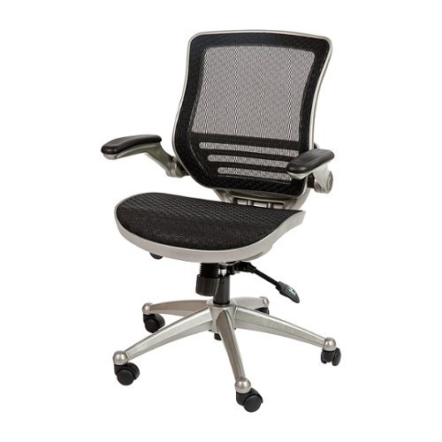 Flash Furniture - Warfield Modern Mesh Executive Swivel Office Chair - Black Mesh/Graphite Silver Frame