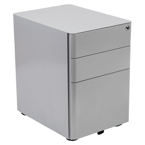 Flash Furniture - Warner Modern Steel 3-Drawer Filing Cabinet - Gray