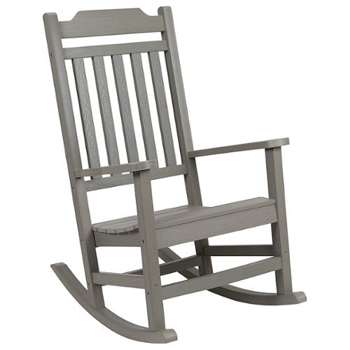 Flash Furniture - Winston Rocking Patio Chair - Gray