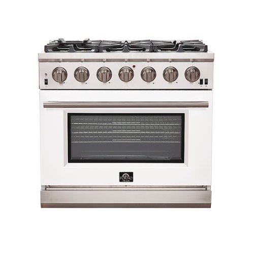 Forno Appliances - Capriasca 5.36 Cu. Ft. Freestanding Gas Range with Convection Oven - White Door - White