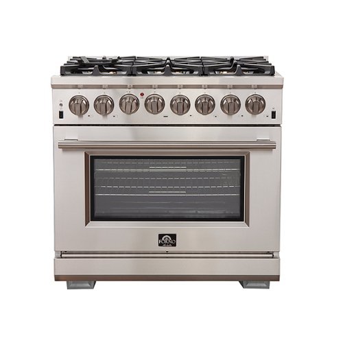 Forno Appliances - Capriasca Alta Qualita 5.36 Cu. Ft. Freestanding Dual Fuel Range with Convection Oven - Silver