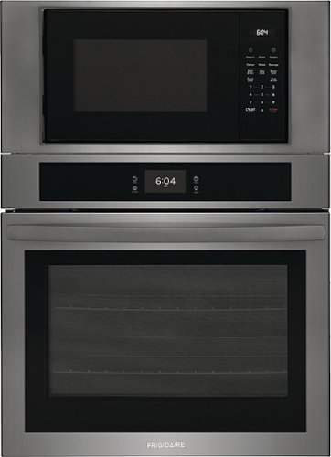 Frigidaire - 30" Electric Microwave Combination Oven with Fan Convection - Black Stainless Steel