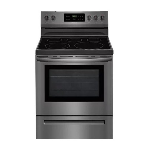 Frigidaire - 5.3 Cu. Ft. Self-Cleaning Freestanding Electric Range - Black Stainless Steel