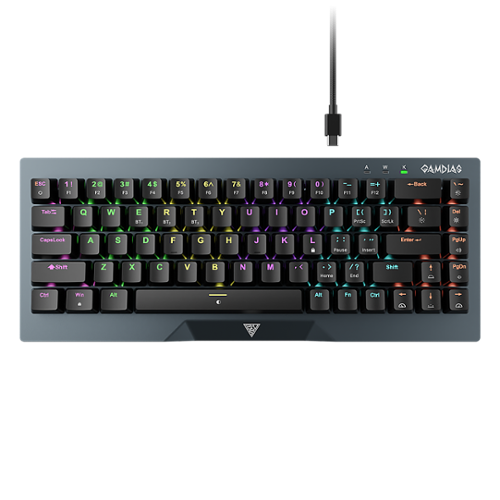 GAMDIAS - Hermes M4 65% Wired Mechanical Gaming Keyboard with RGB Backlighting - Gunmetal Grey