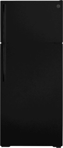 GE - 17.5 Cu. Ft. Top-Freezer Refrigerator - Black
