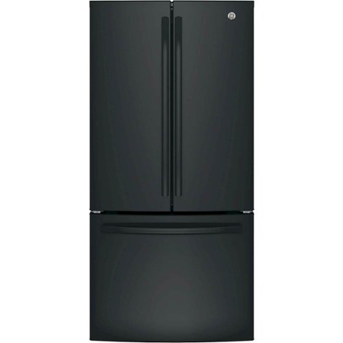 GE - 18.6 Cu. Ft. French Door Counter-Depth Refrigerator - High Gloss Black