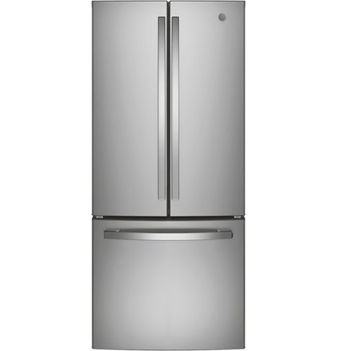 GE - 20.8 Cu. Ft. French Door Refrigerator - Stainless Steel