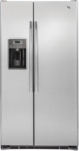 GE - 21.9 Cu. Ft. Side-by-Side Counter-Depth Refrigerator - Stainless Steel