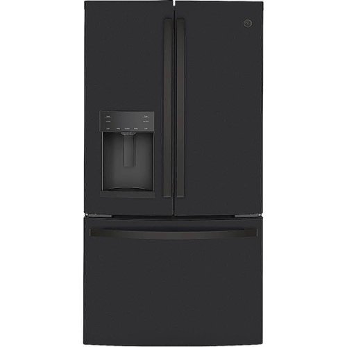 GE - 22.1 Cu. Ft. French Door Counter-Depth Refrigerator - Black Slate