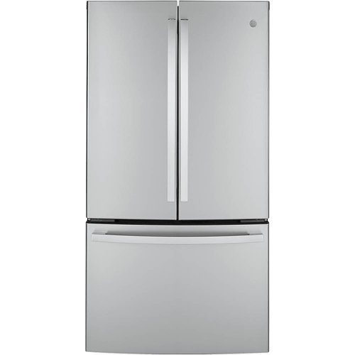 GE - 23.1 Cu. Ft. French Door Counter-Depth Refrigerator - Stainless Steel