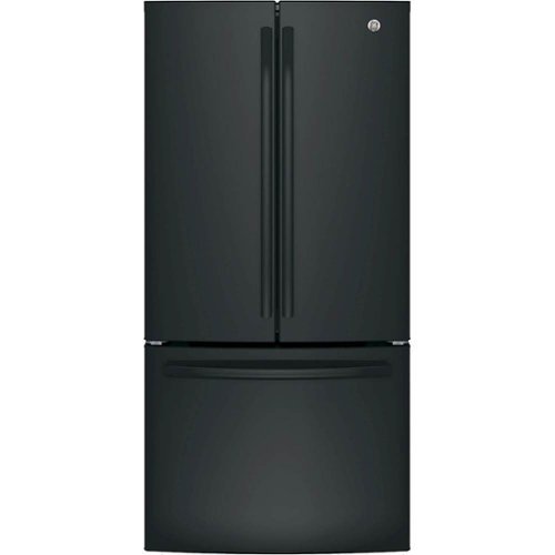 GE - 24.7 Cu. Ft. French Door Refrigerator - High Gloss Black