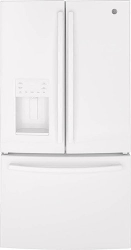 GE - 25.6 Cu. Ft. French Door Refrigerator - High Gloss White
