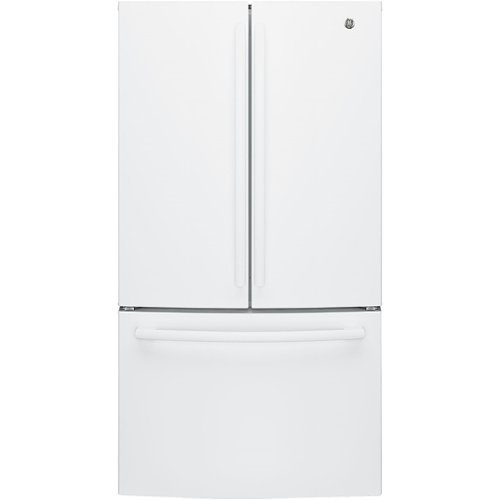 GE - 27.0 Cu. Ft. French Door Refrigerator with Internal Water Dispenser - High Gloss White