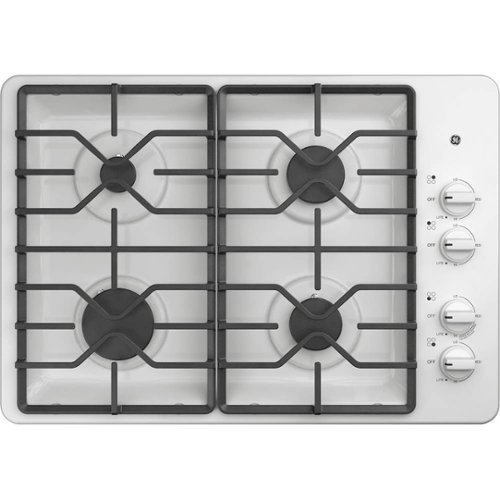 GE - 30" Built-In Gas Cooktop - White